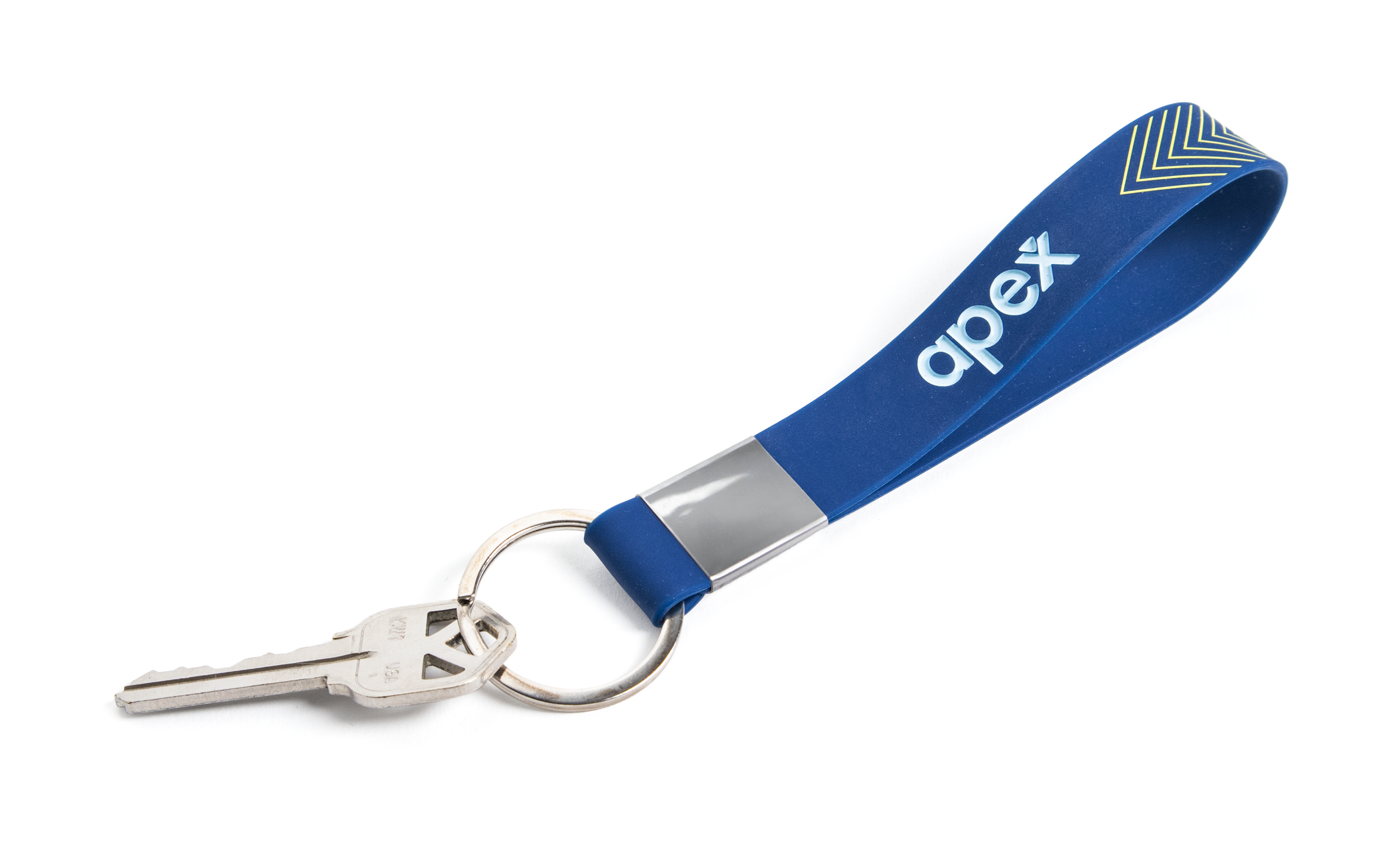 Silicone Key Rings Deboss with Color Fill