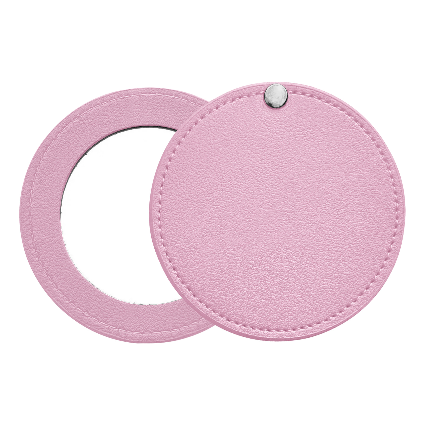 Mini Portable Round PU Makeup Mirror 9