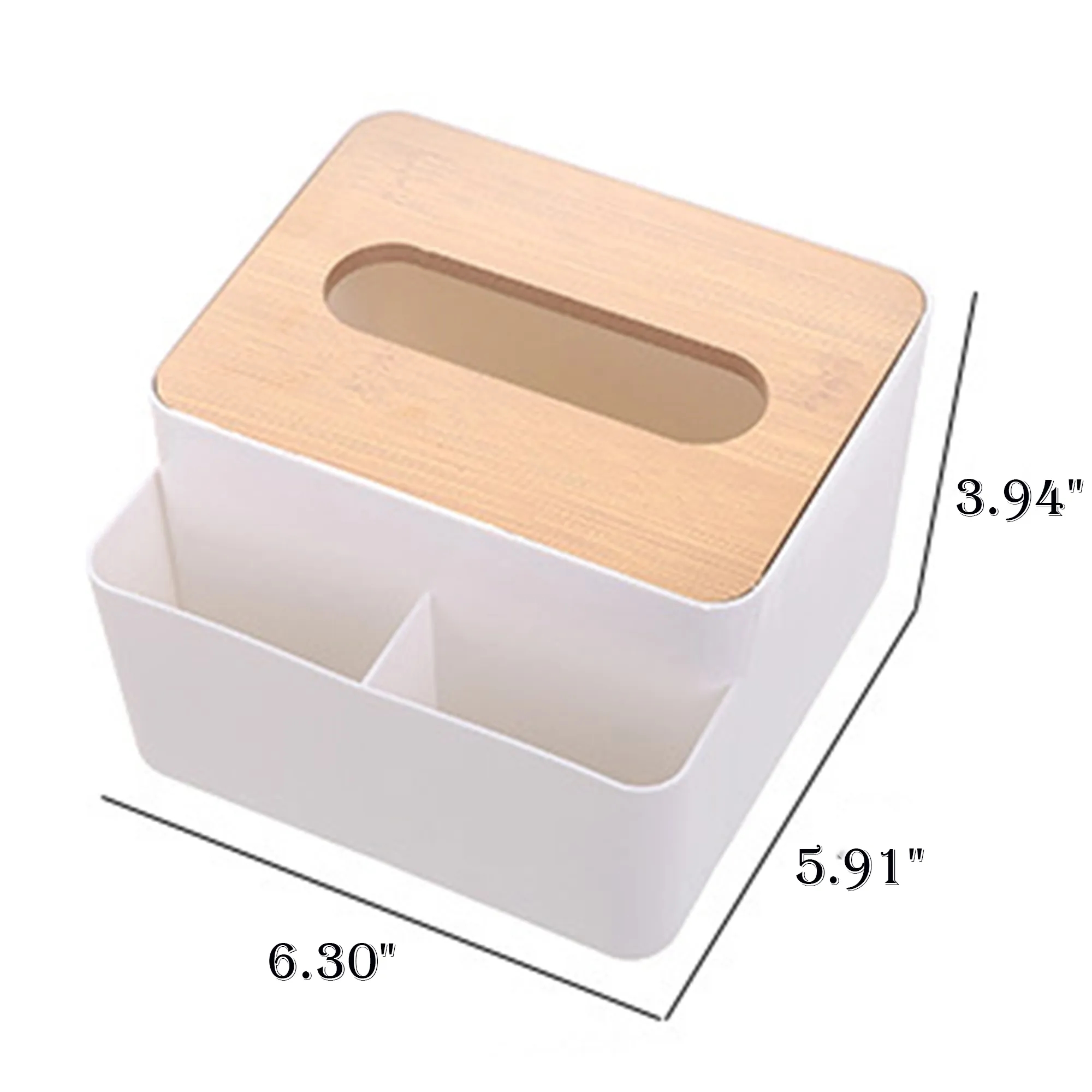 Multifunction Wooden Rectangular Tissue Box Holder 1