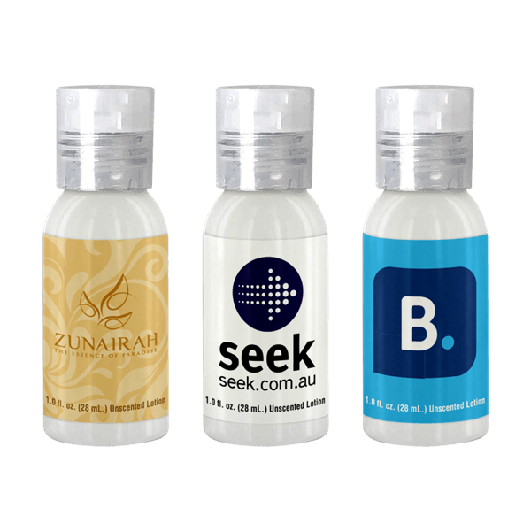 1 oz Lotion in Clear Round Bottle 3
