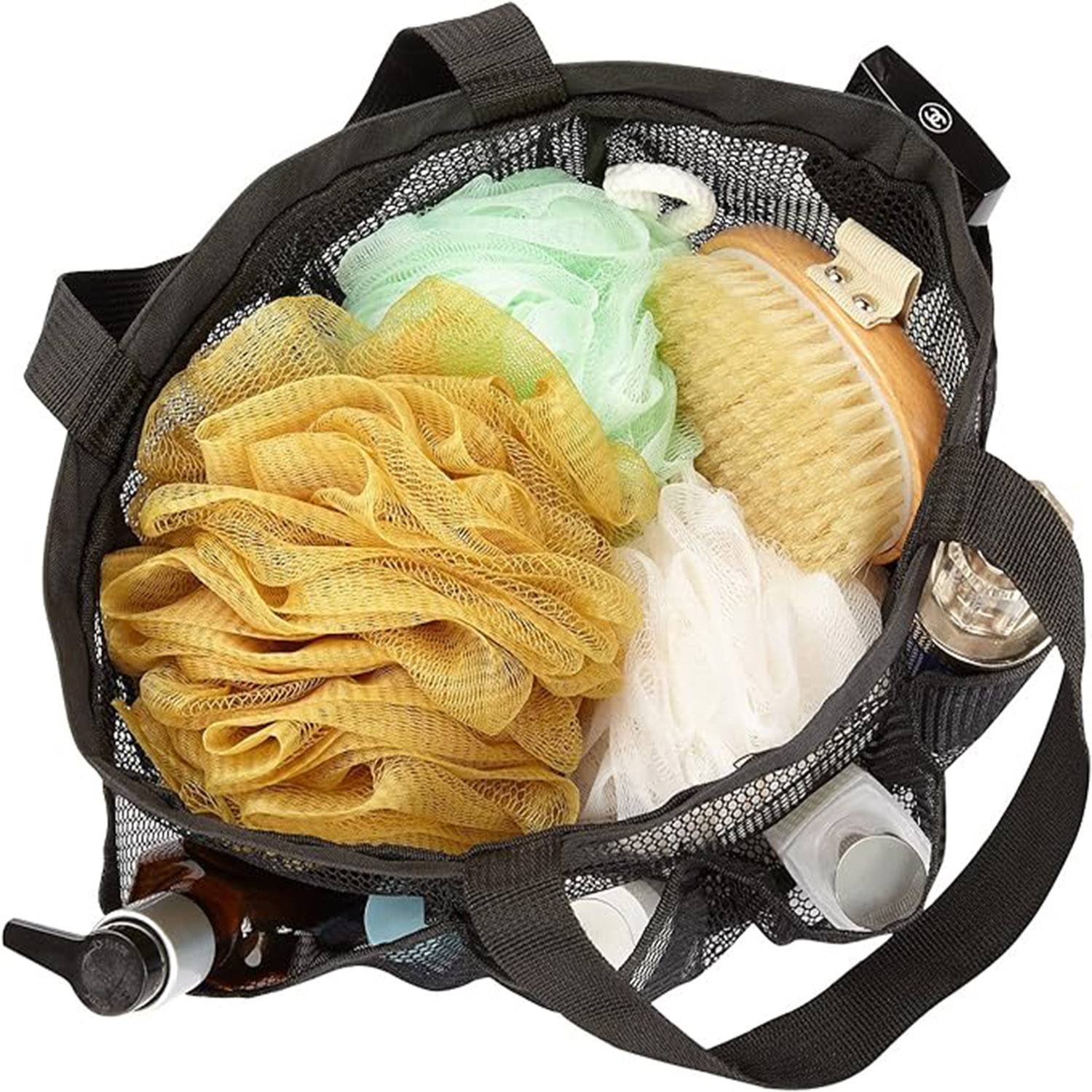 Mesh Shower Caddy Tote 8 Pockets with shoe Bag 3