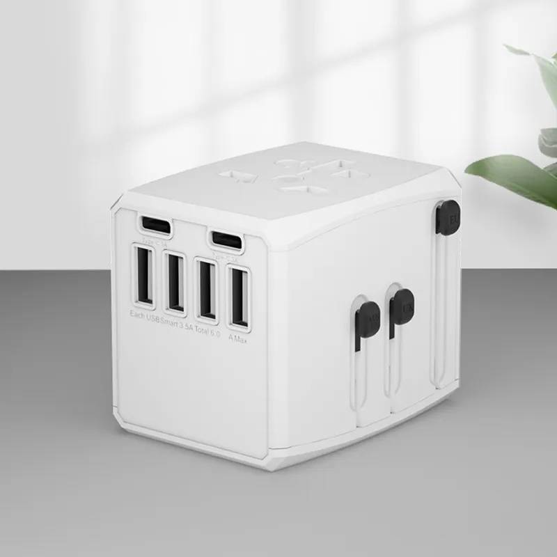 All in One Universal Travel Adapter Plug with Custom Logo 3