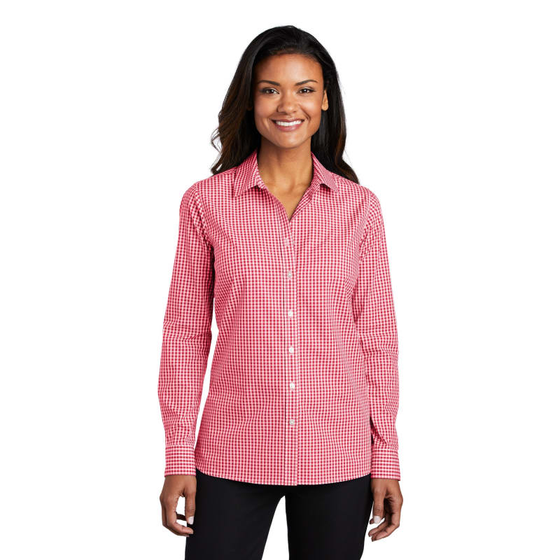 Port Authority Ladies Broadcloth Gingham Easy Care Shirt 6