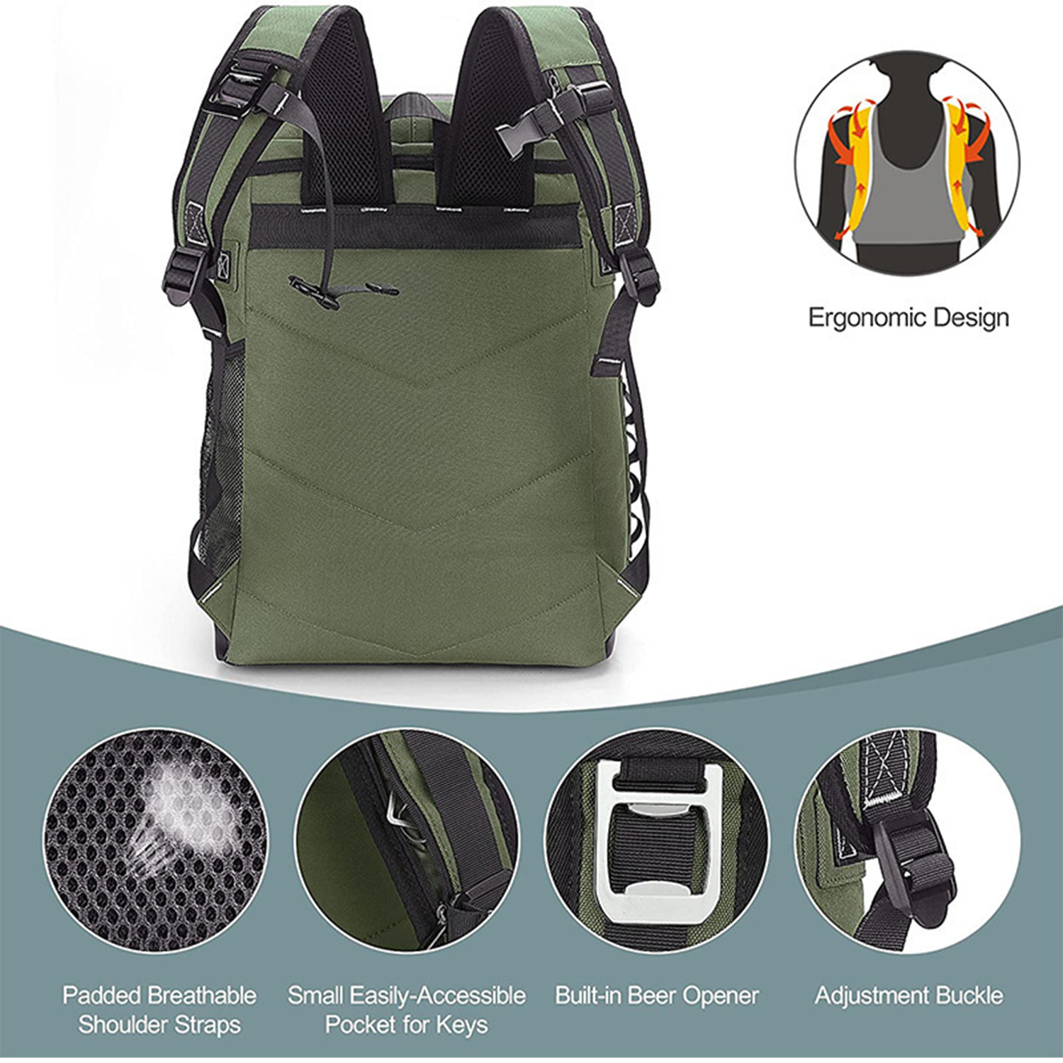 Outdoor Waterproof Large Capacity Shoulder Insulation Bag 5