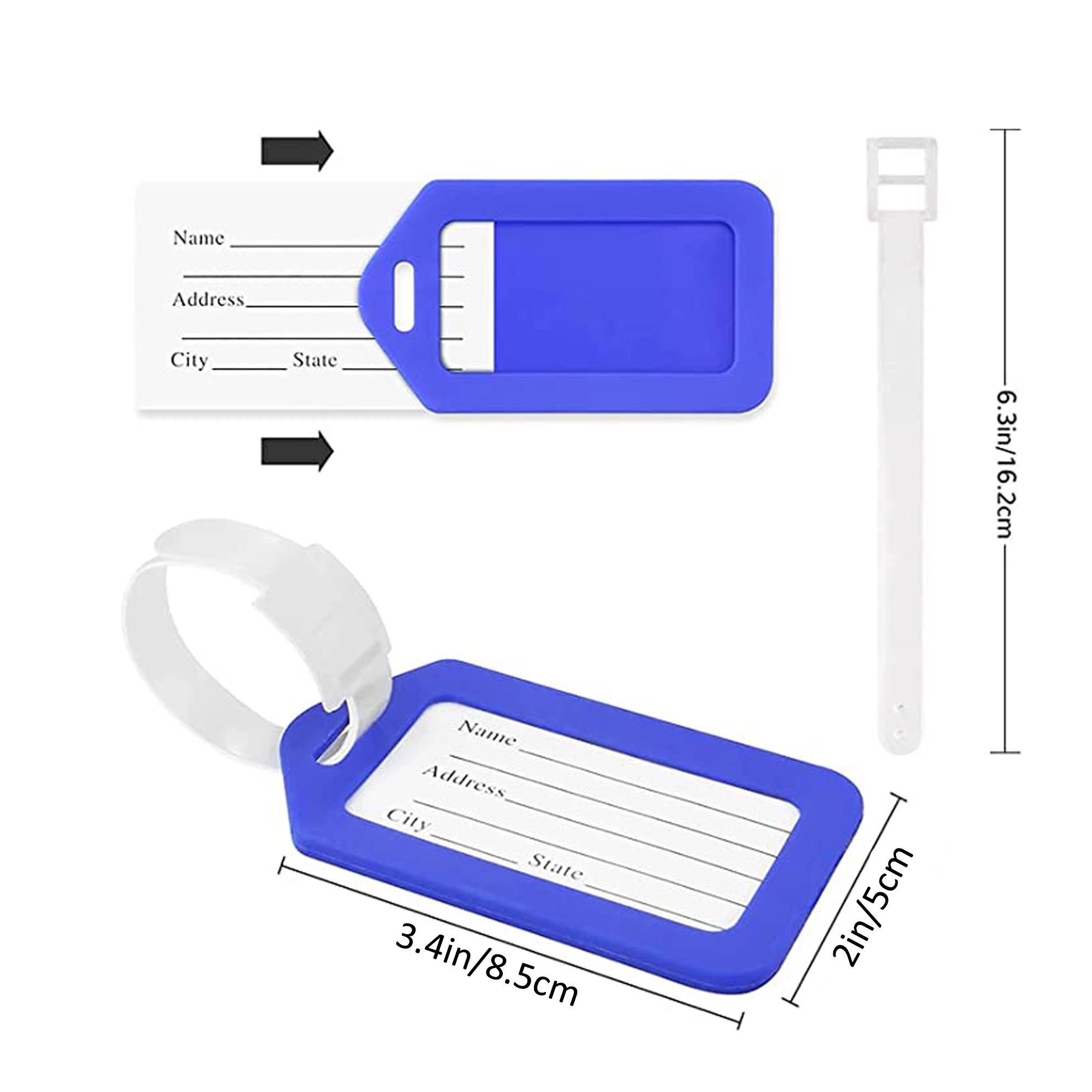 Plastic Luggage Identifier with Address Card 2