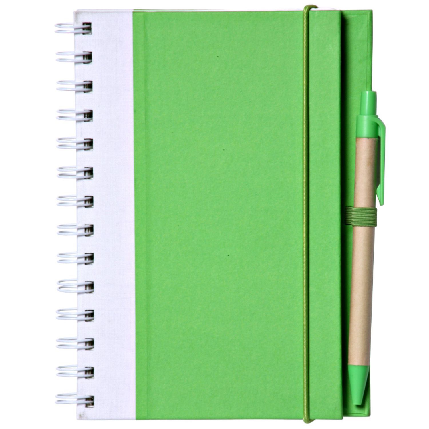 Recyclable Spiral Notebook w/ Pen Two-Tone ECO Notebooks 4