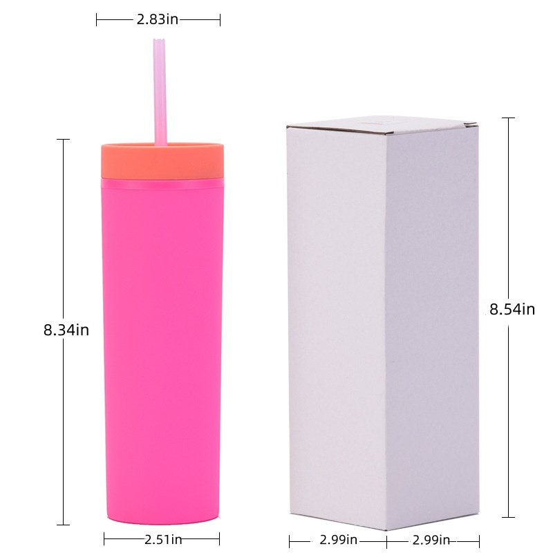 Customized straight silicone straw cup 3