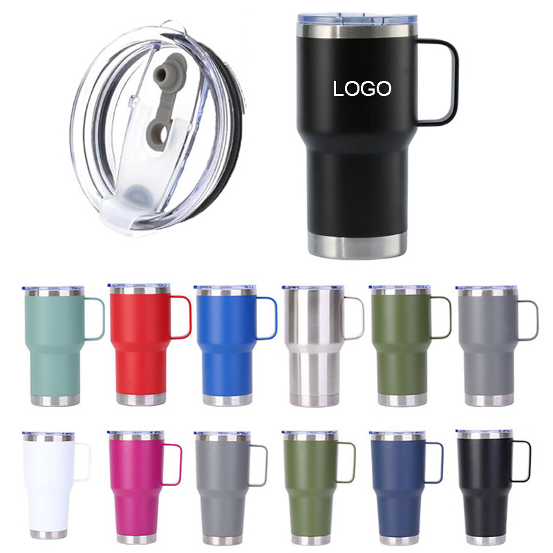 20 oz Stainless Steel Tumbler W/ Lid & Handle 4