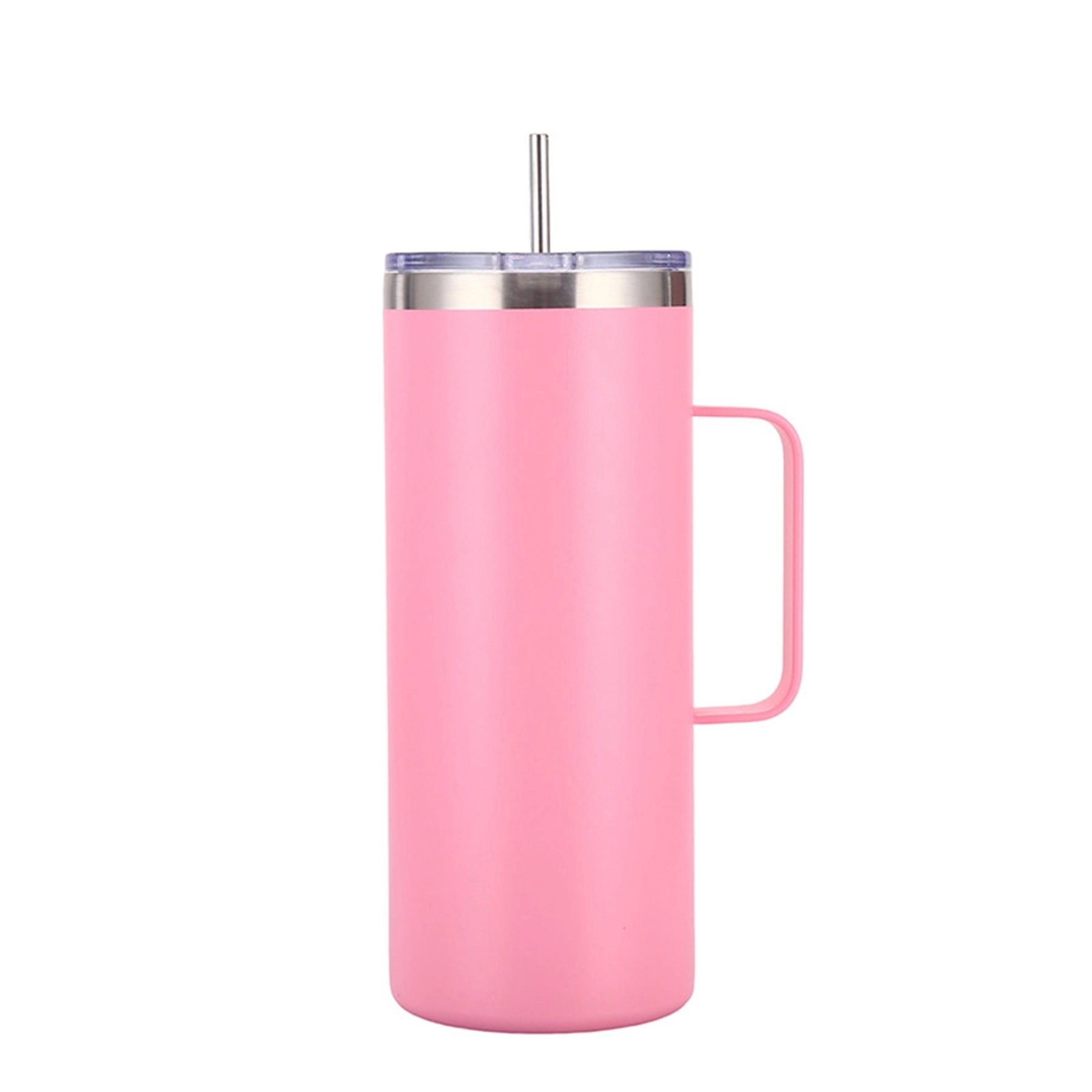 20 Oz. Double Wall Vacuum Mug with Handle & Straw 5