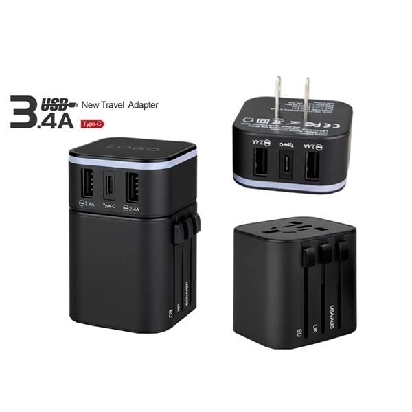 Portable International Universal Type-C Travel Adapter 3