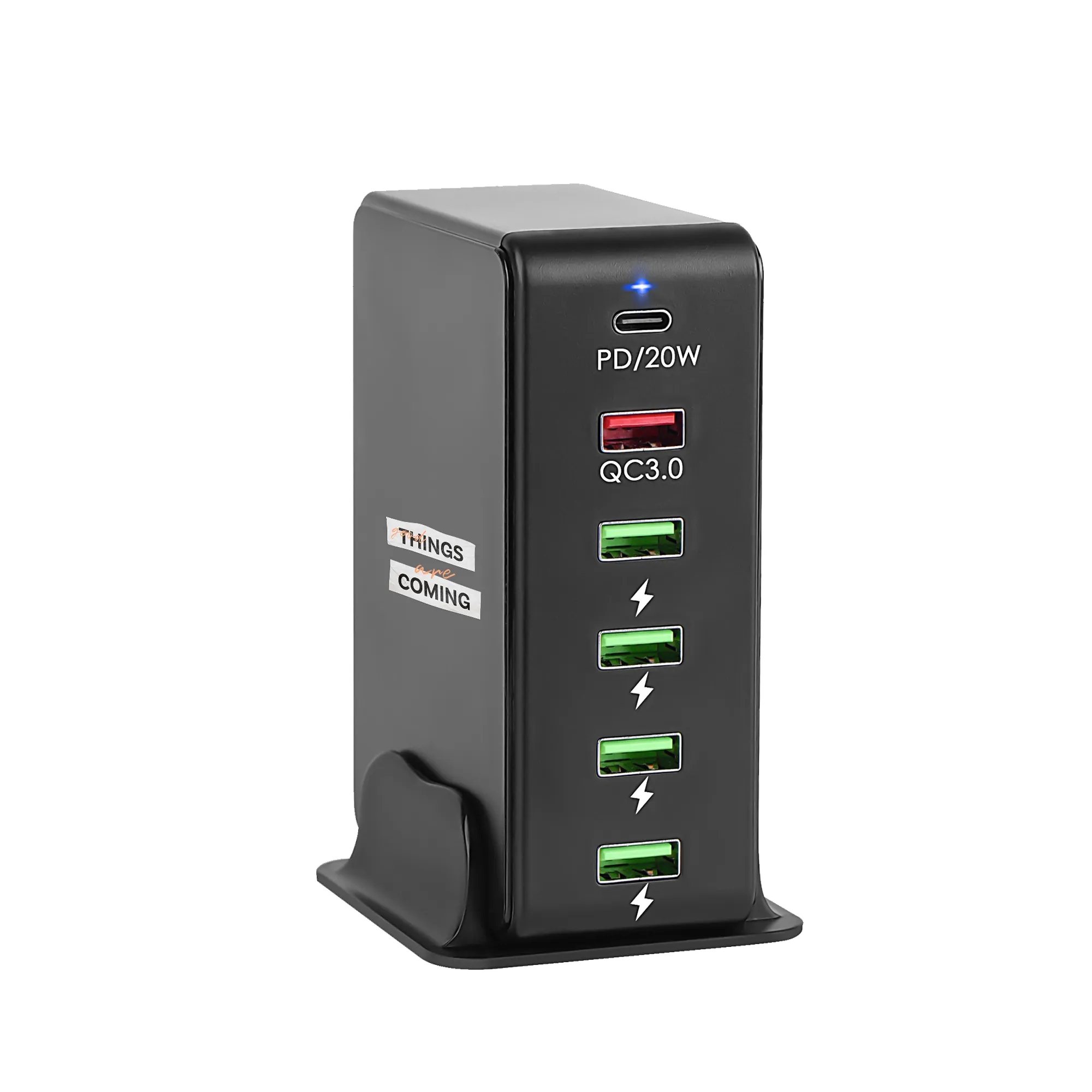 Desktop 6-Port USB Tower Charging Station 3