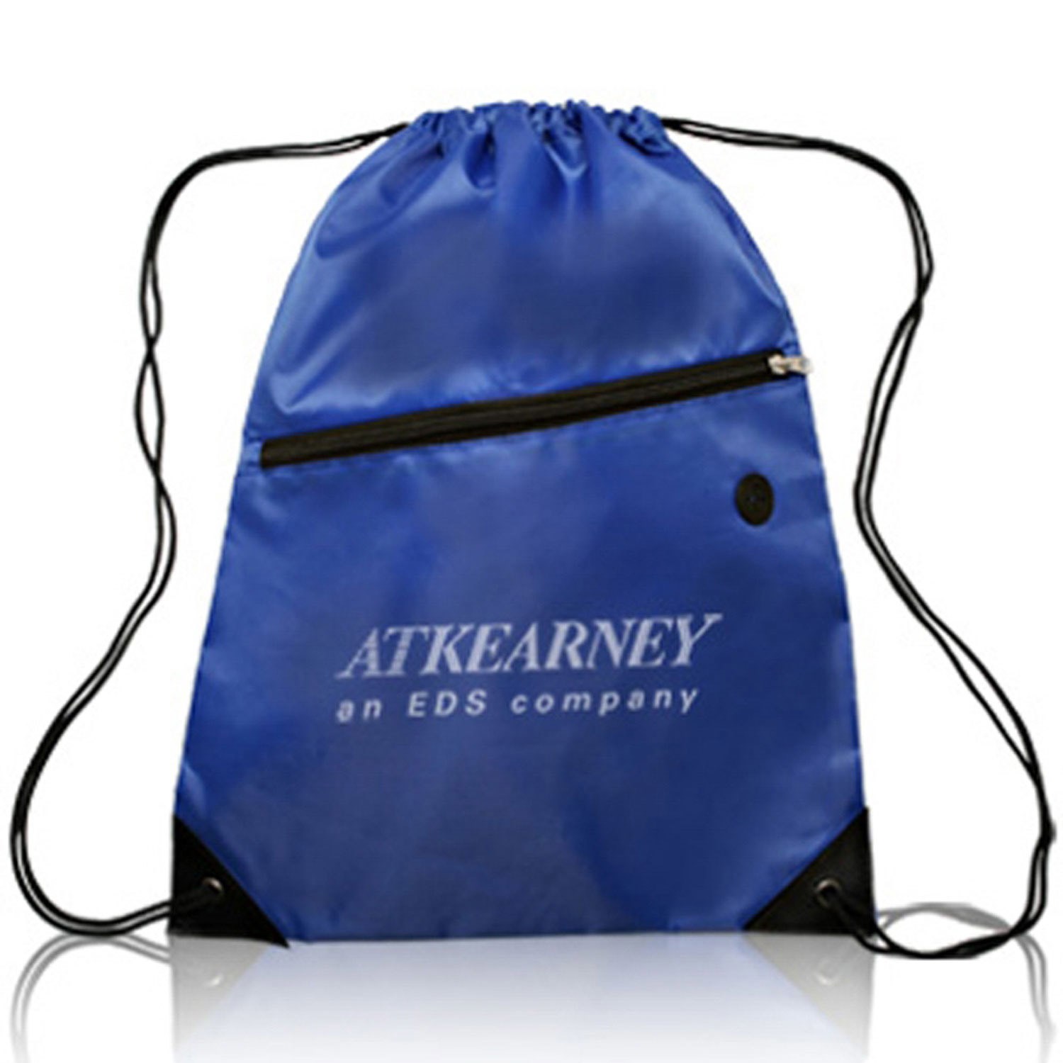 Drawstring Sports Bag with Front Zipper Pocket & Earphone Slot 7