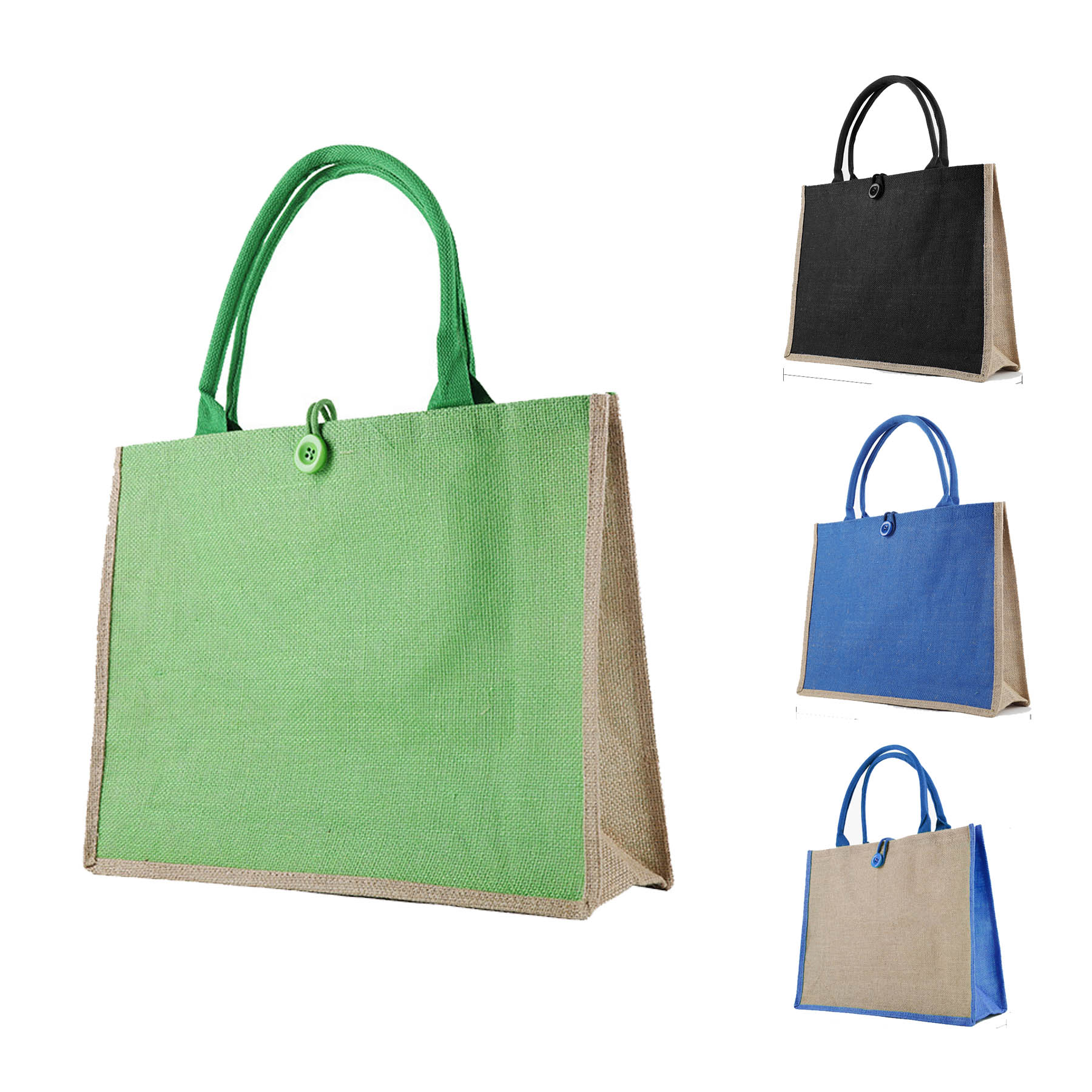 Colorful Jute Tote Bag, custom tote bag with logo imprint 1
