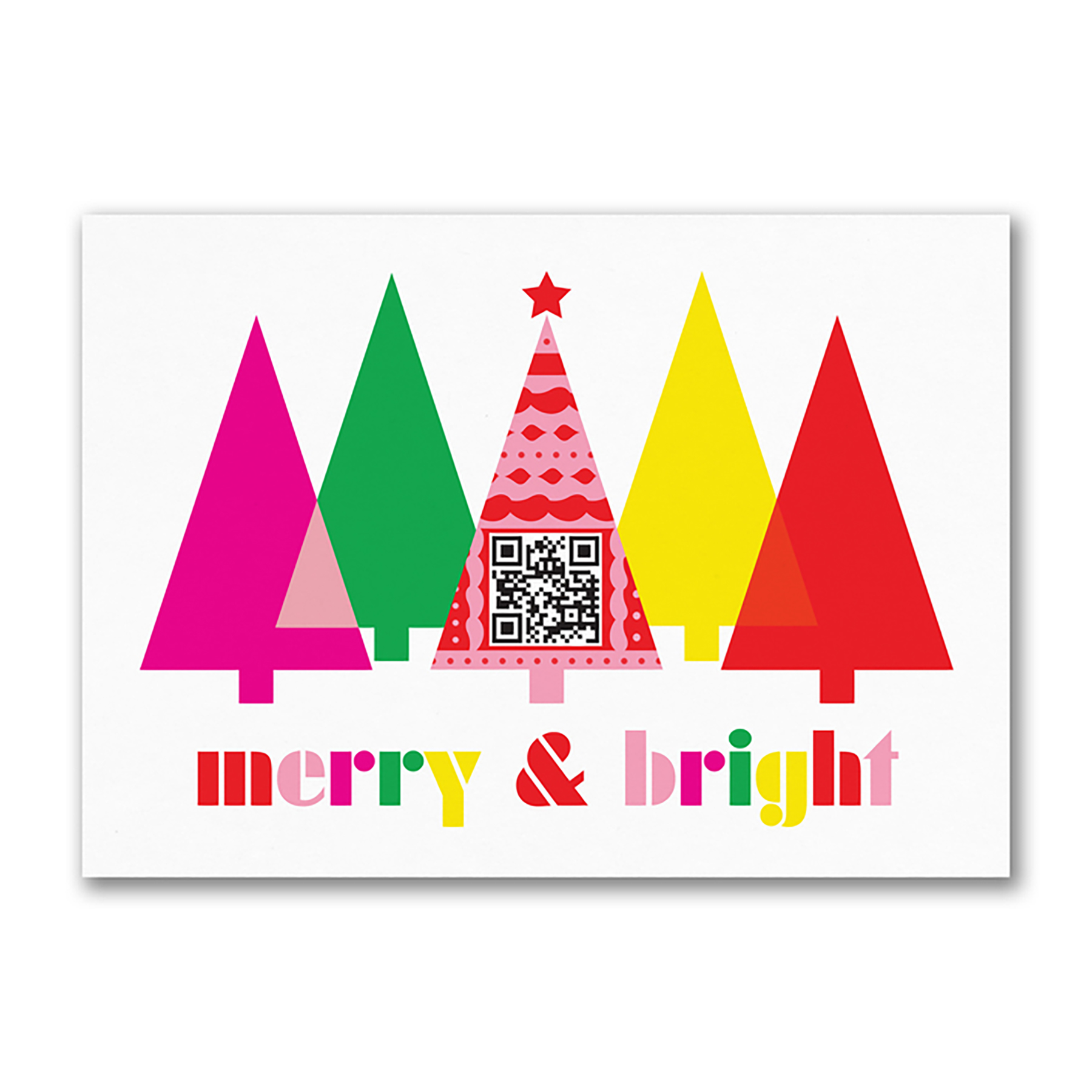 Bright Treeline QR Code Card 1
