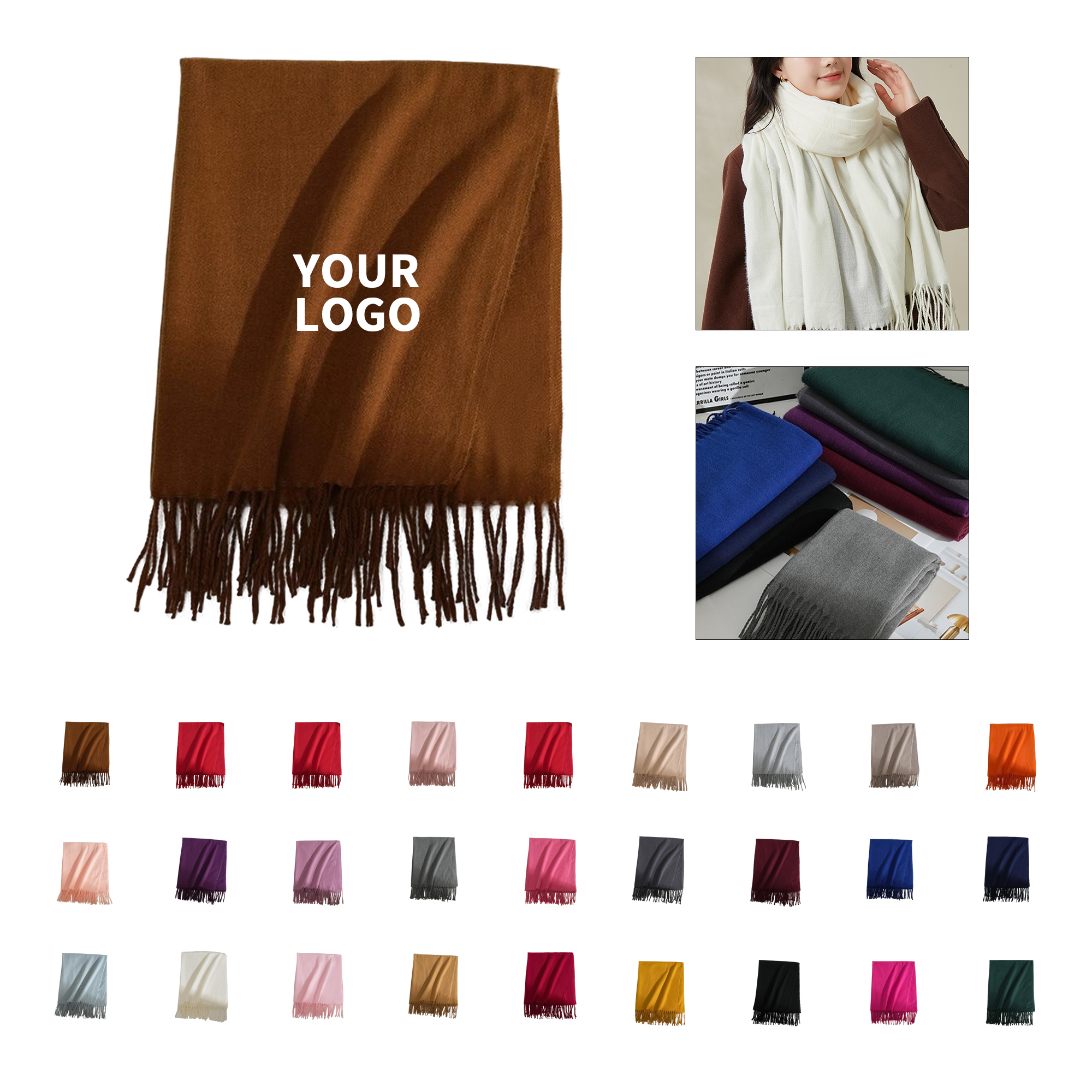 Imitation Cashmere Wrap 78.8" x 27.6" Soft Travel Shawl 6