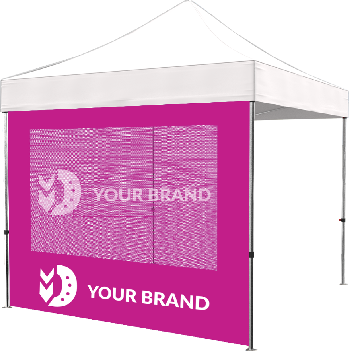 10ft Full Tent Wall Only - 2 Side Imprint w/Single Polyester Window 1