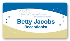 Full Color Name Badge w/ Personalization (1.75"X3.125") Rectangle