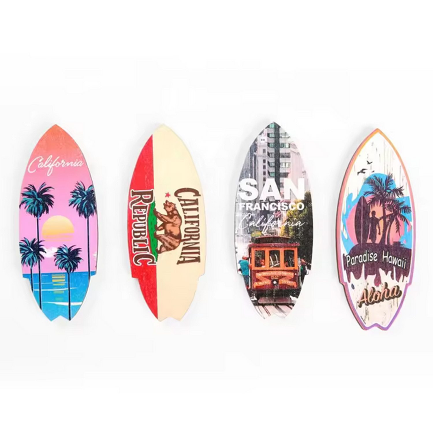 Rocket Shape Wooden Souvenir Magnet 1