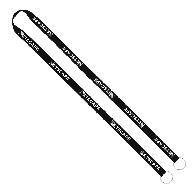1/2" Screen Printed Lanyard with Double Clips 19