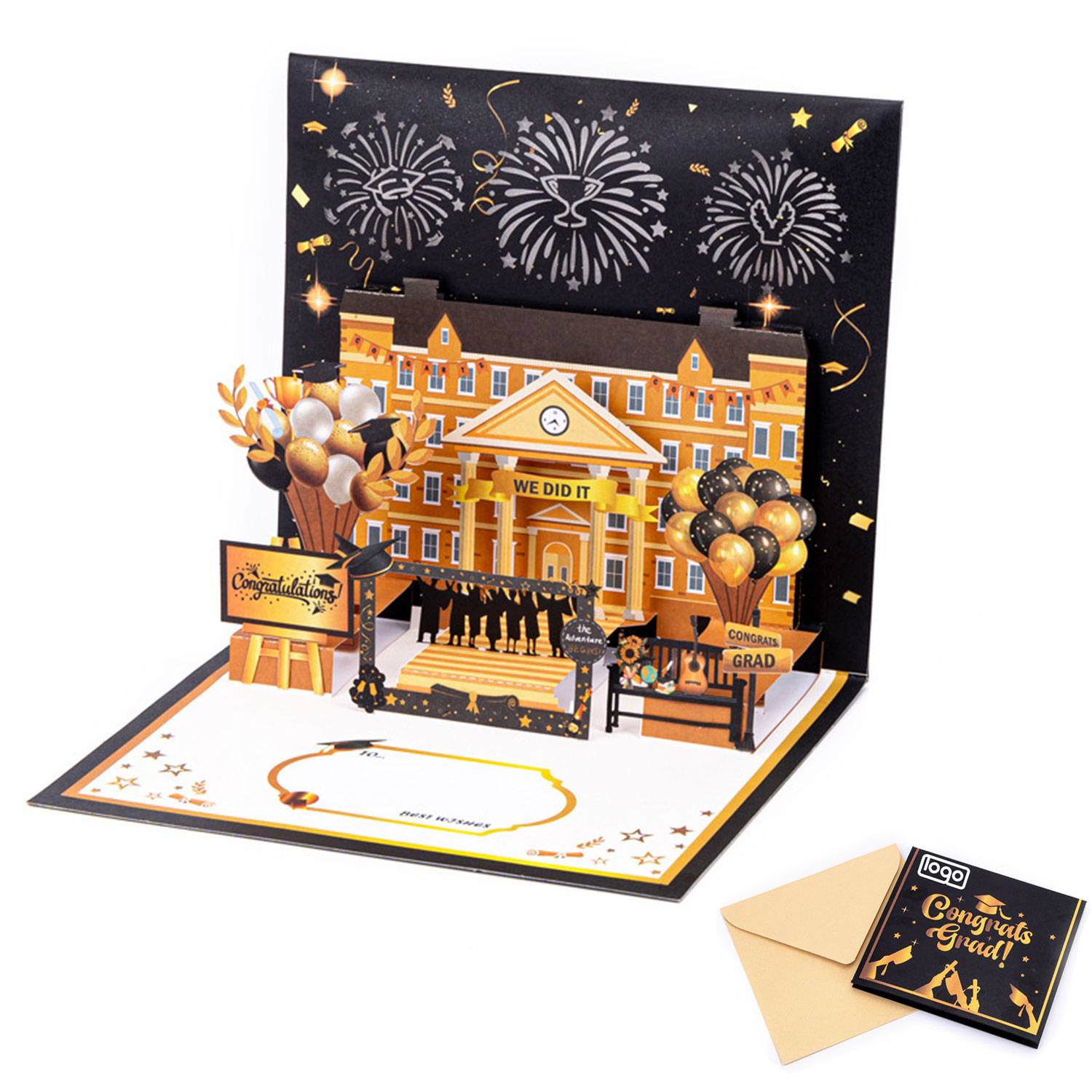Graduation Season-Music & Light 3D Greeting Card