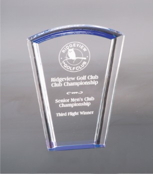 8" Blue Fan Halo Acrylic Award 2