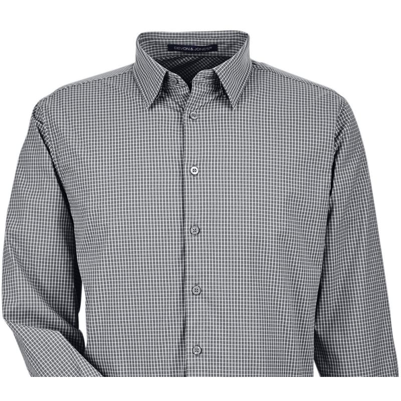 Devon & Jones CrownLux Performance™ Men's Tonal Mini Check Shirt 6