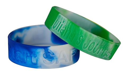3/4 Inch Debossed Silicone Wristband 2