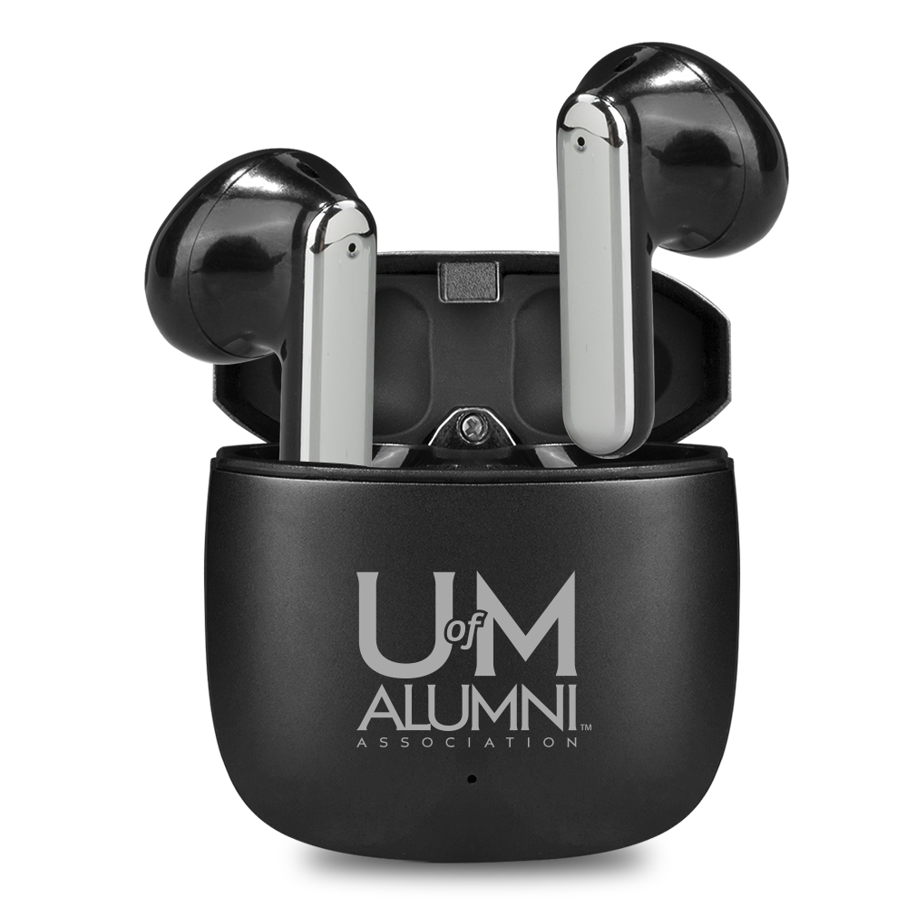 Black Metal Bluetooth Wireless Earbuds 5