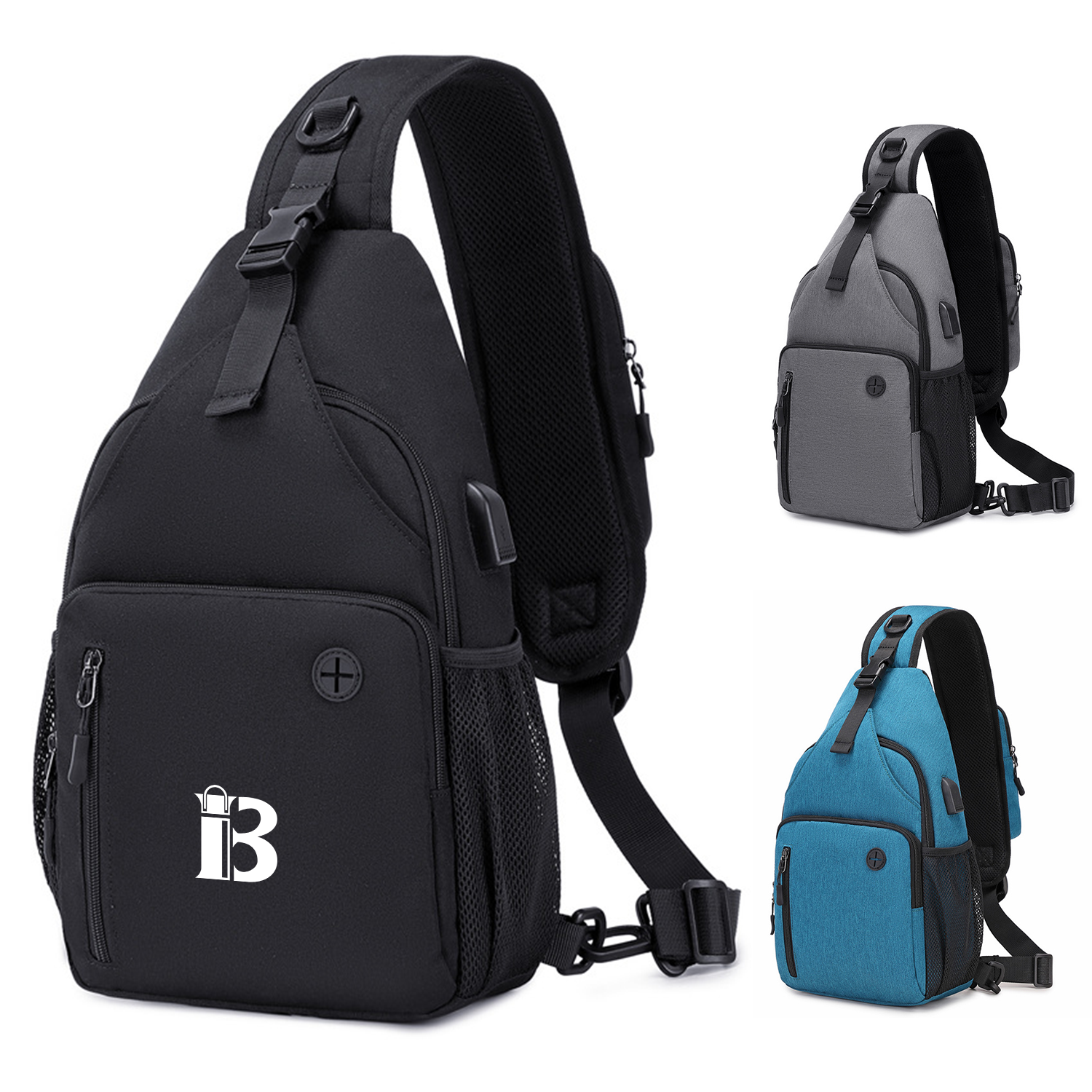 Chest Bag with Front Square Pocket 1