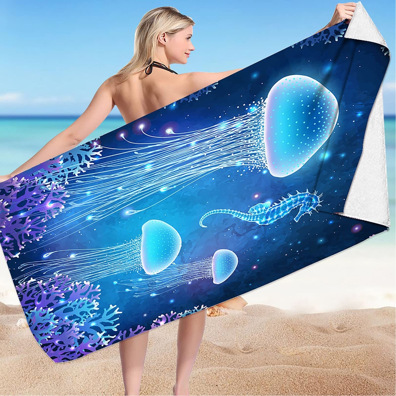 FULL COLOR MICROFIBER BEACH TOWEL 30" X 60" 250 gsm 2