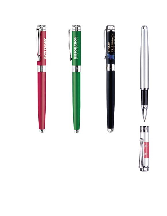 Nord Elegant Colored Rollerball Cap-Off Brass Pen 2