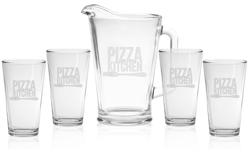 Pitcher and Pint Set - Deep Etched 2