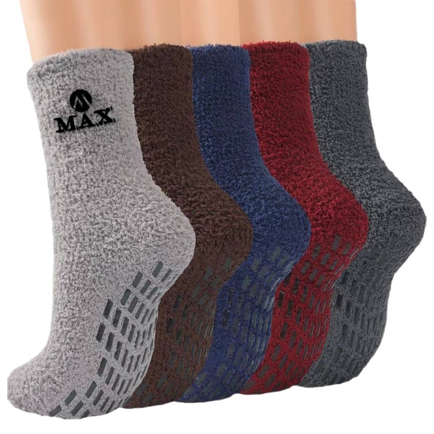Men's Home Slippers with Grip Socks Non-Slip 25