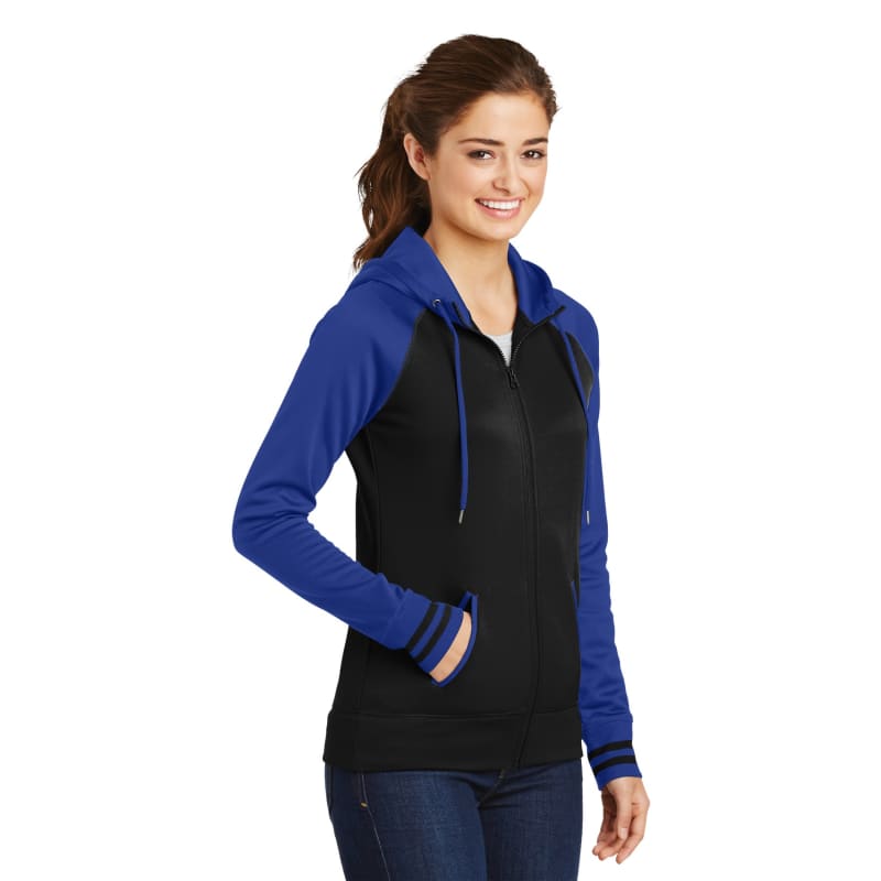 Sport-Tek Women's Sport-Wick Varsity Fleece Full-Zip Hooded Jacket. 23