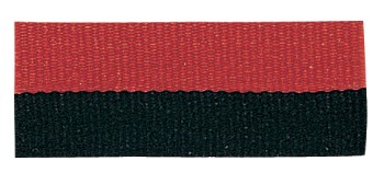 Black/Red "V" Neck Ribbon with Clip, 7/8" wide 1