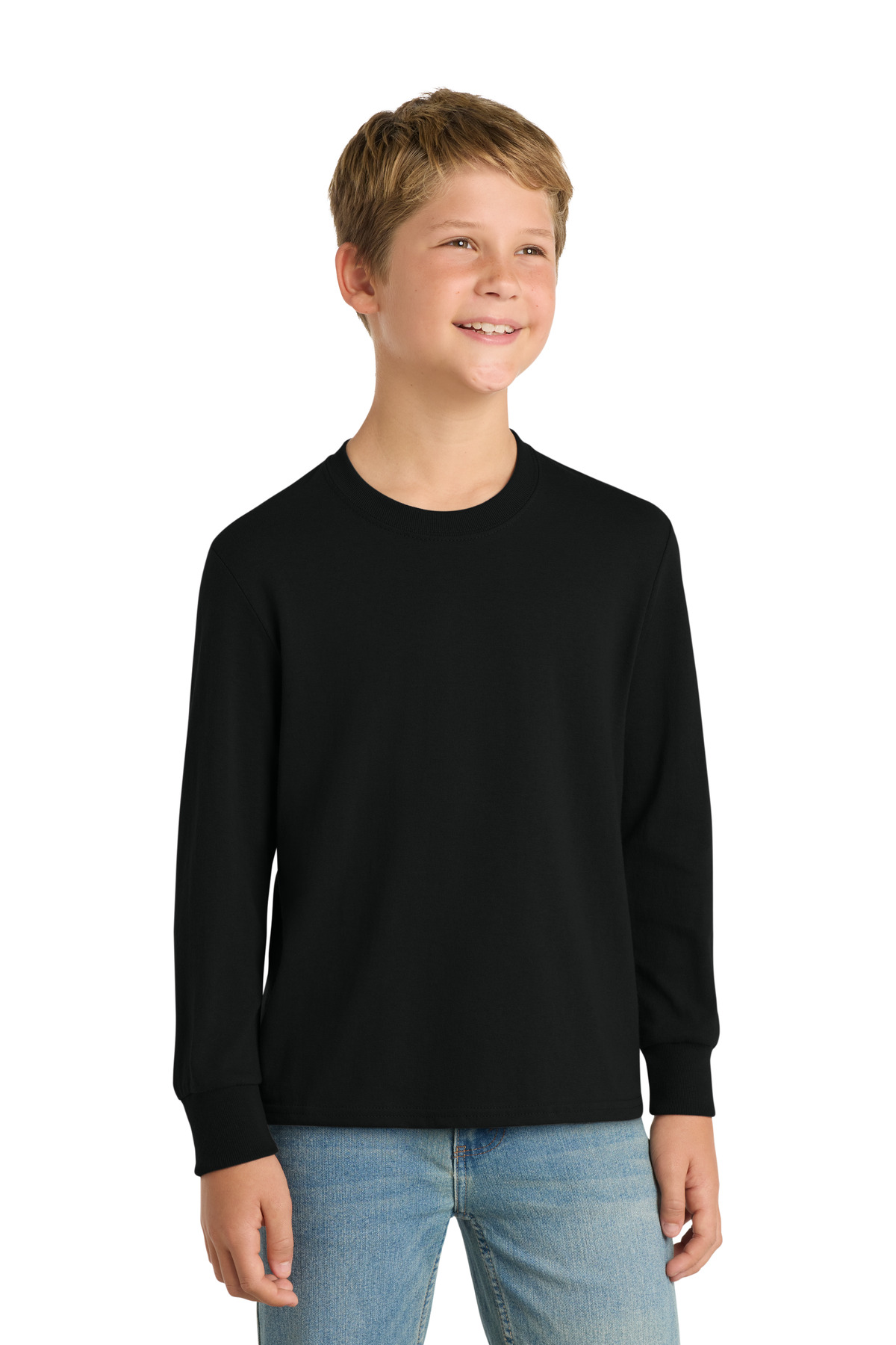 Port & Co Youth Long Sleeve Core Cotton Tee. PC54YLS 135