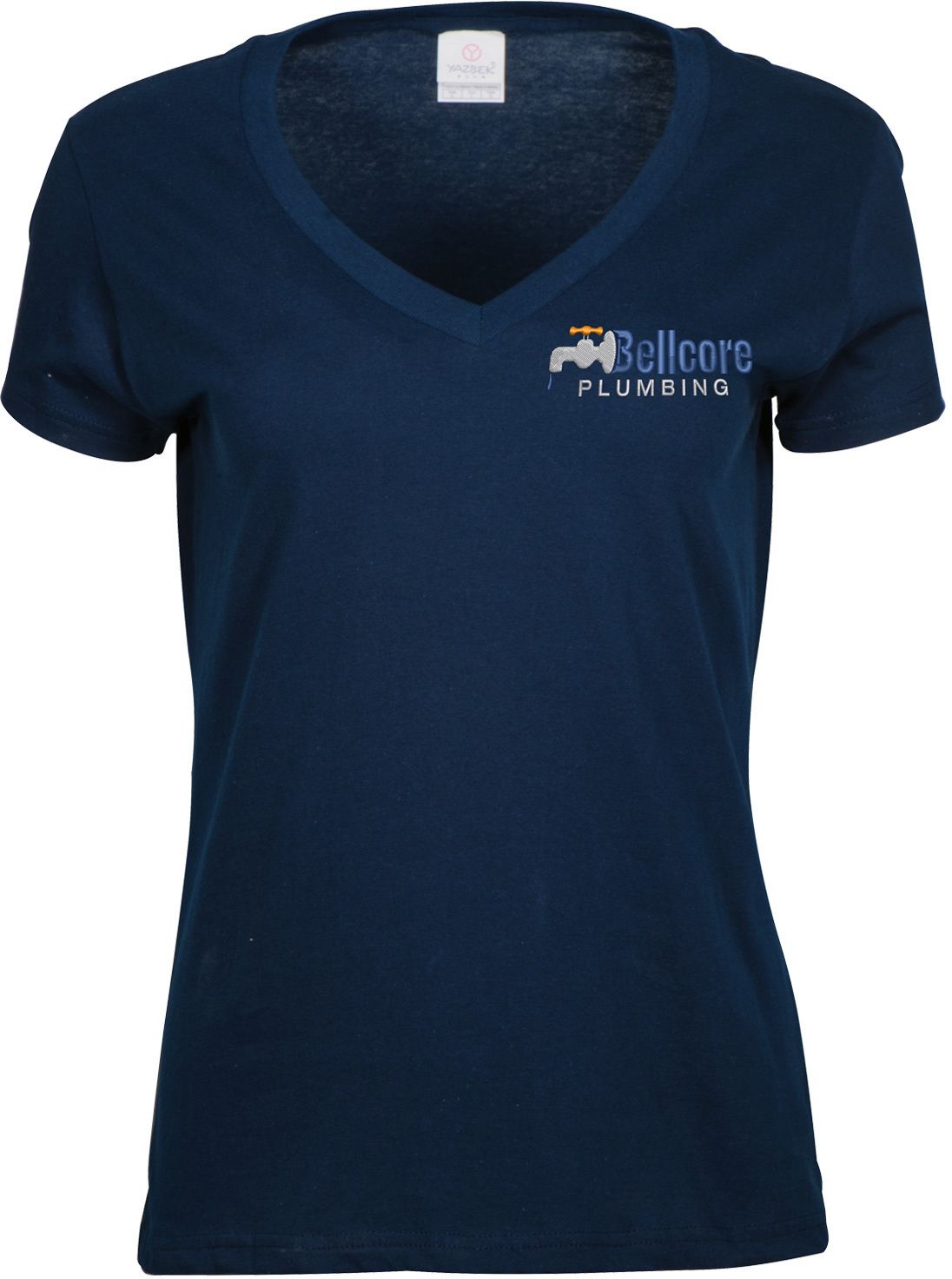 LADIES V-NECK T-SHIRT EMBROIDERED 13