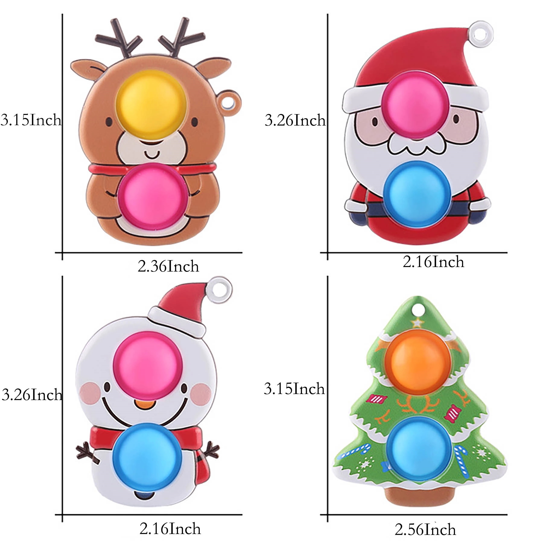 Christmas Push Bubble Pop Fidget Toy Sensory Squeeze 8