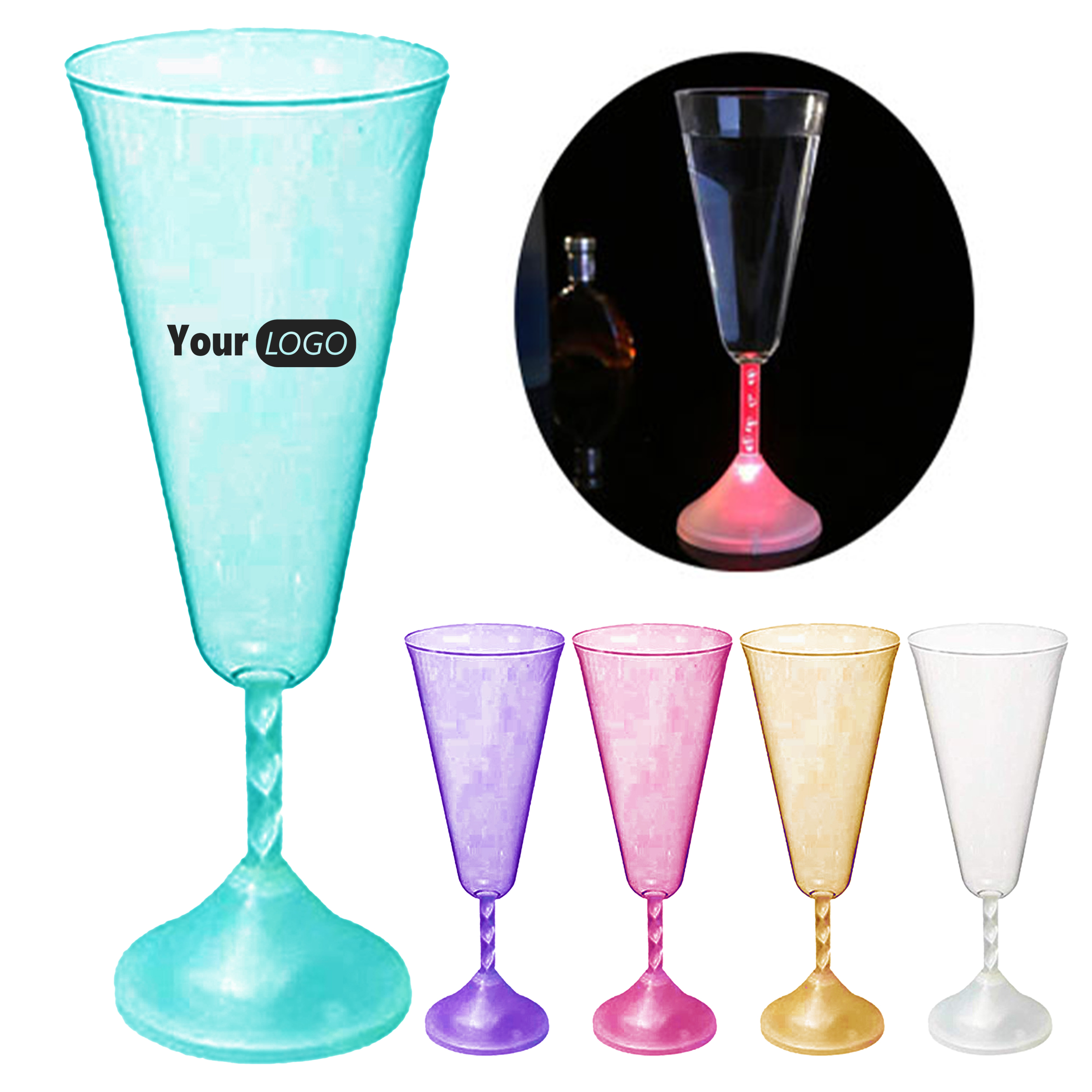 Abs Led Light-Up Champagne Glass For Dazzling Celebrations 2
