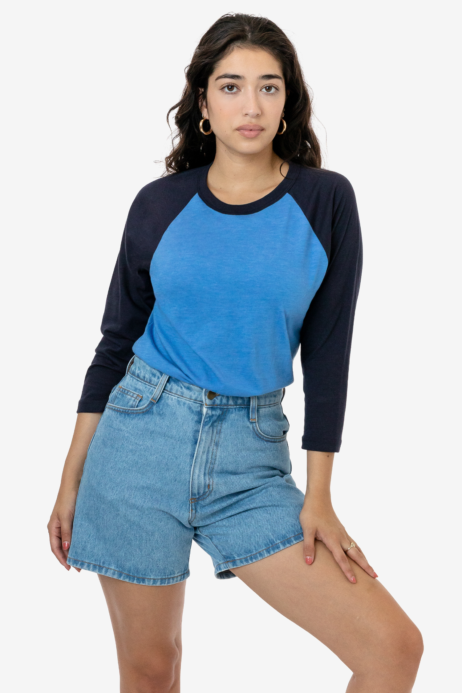 3.8 OZ POLY COTTON 3/4 SLEEVES RAGLAN 15