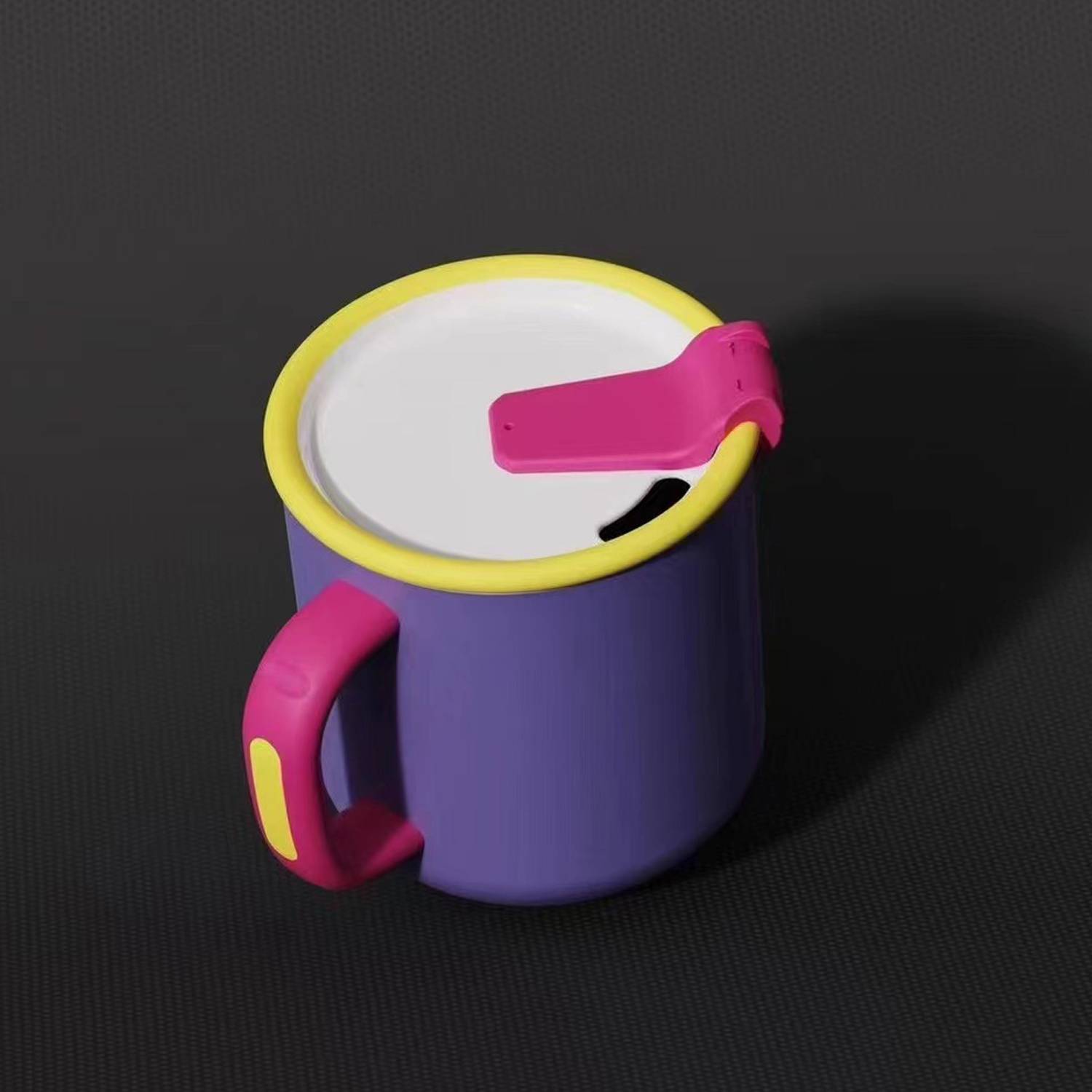 11.8 oz Ceramic Mug with Lid and Handle 8