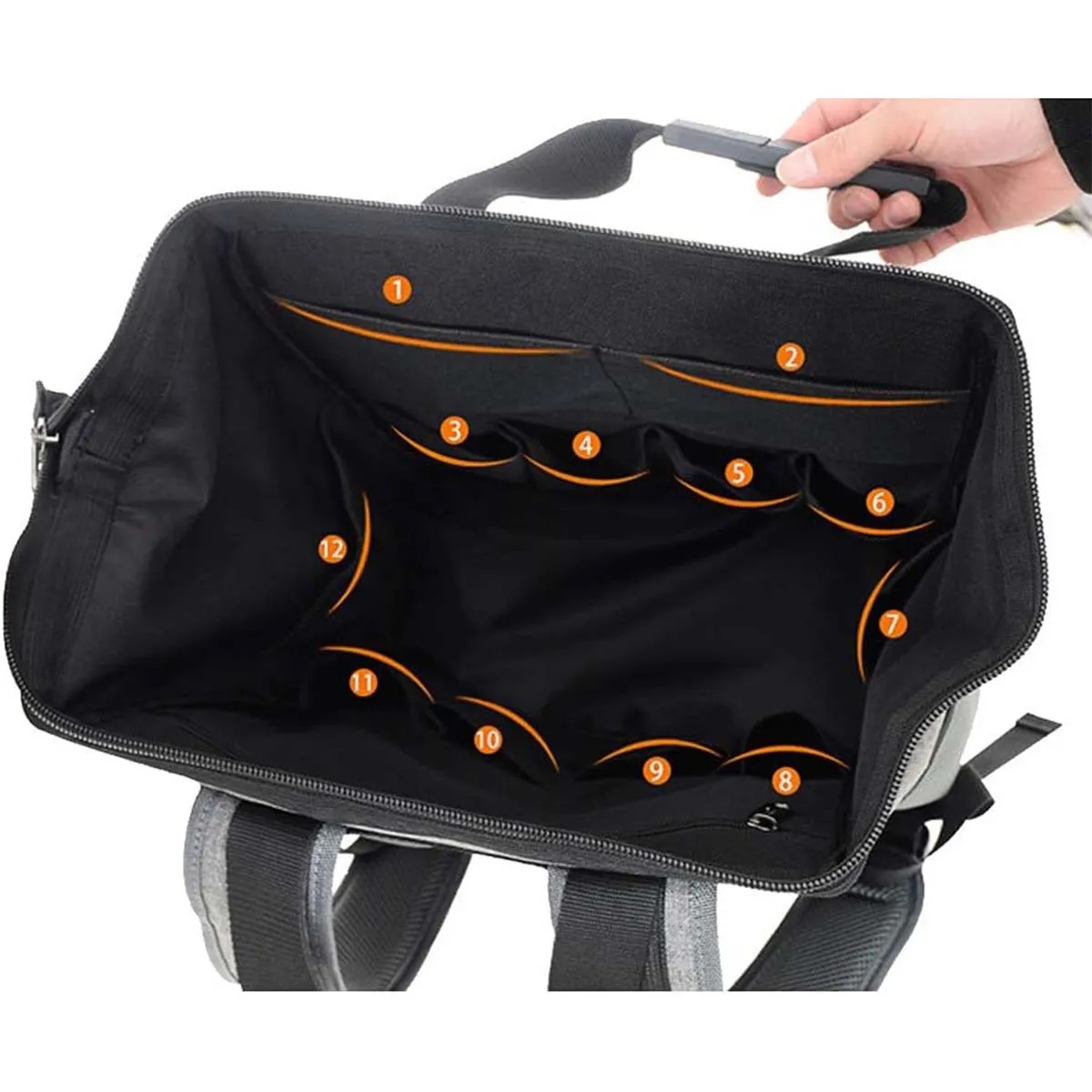Padded Back Support Heavy Duty Tool Kit Carrier Storage Bag 4