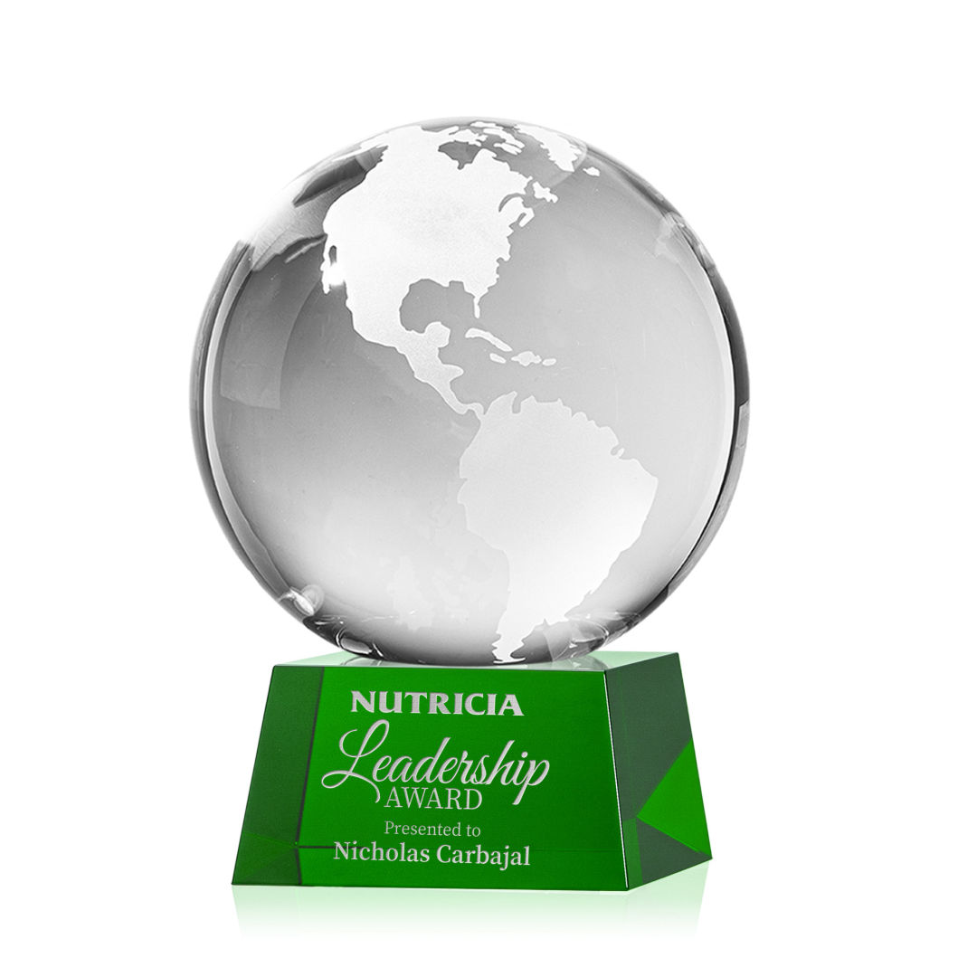 Globe Award on Robson Base - Green 6