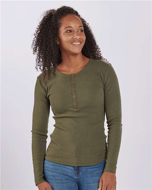 Women's Harper Long Sleeve Henley - BW2402 48