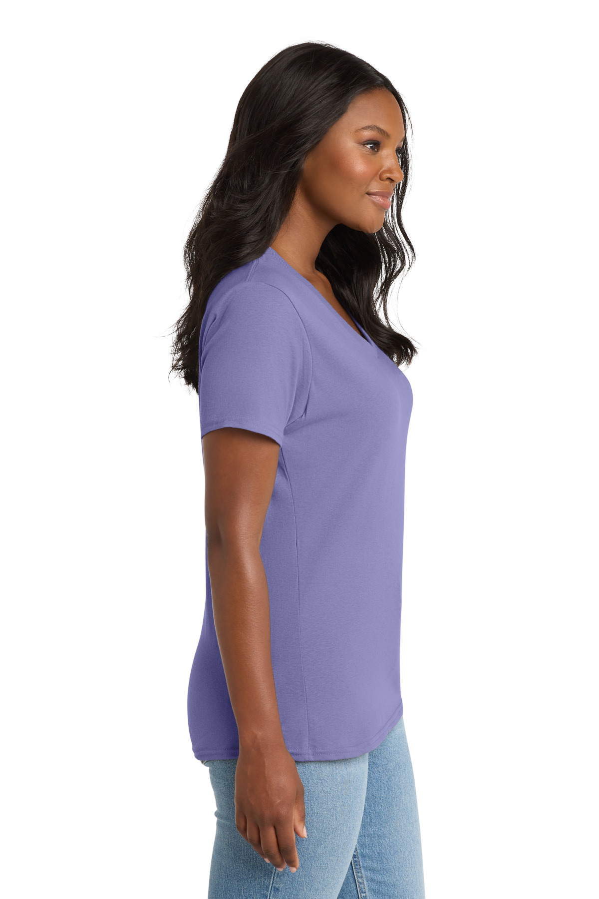 Port & Co Women's Core Cotton V-Neck Tee. LPC54V 146