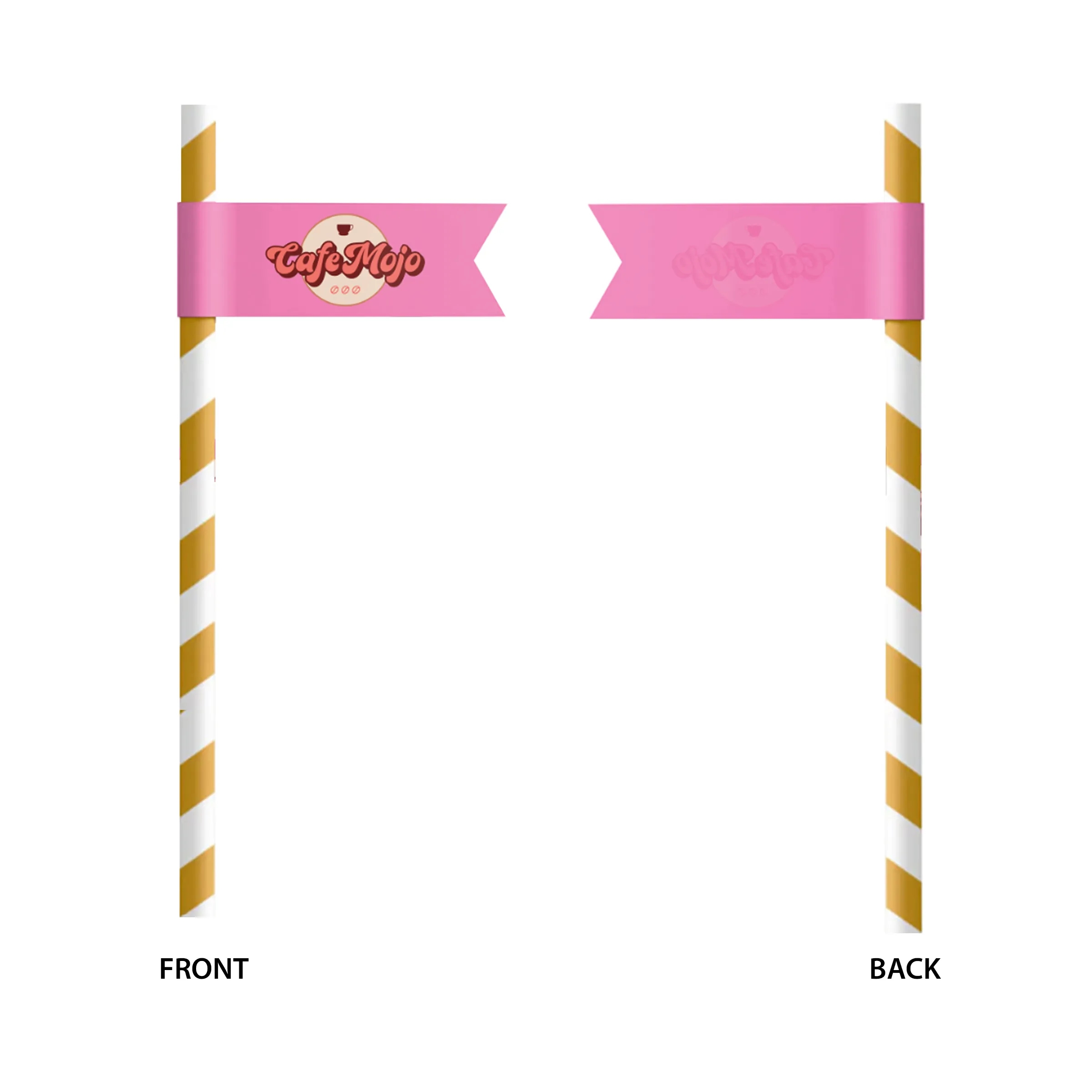 Straw Toothpick Flags Style C - 0.75" x 3" 4