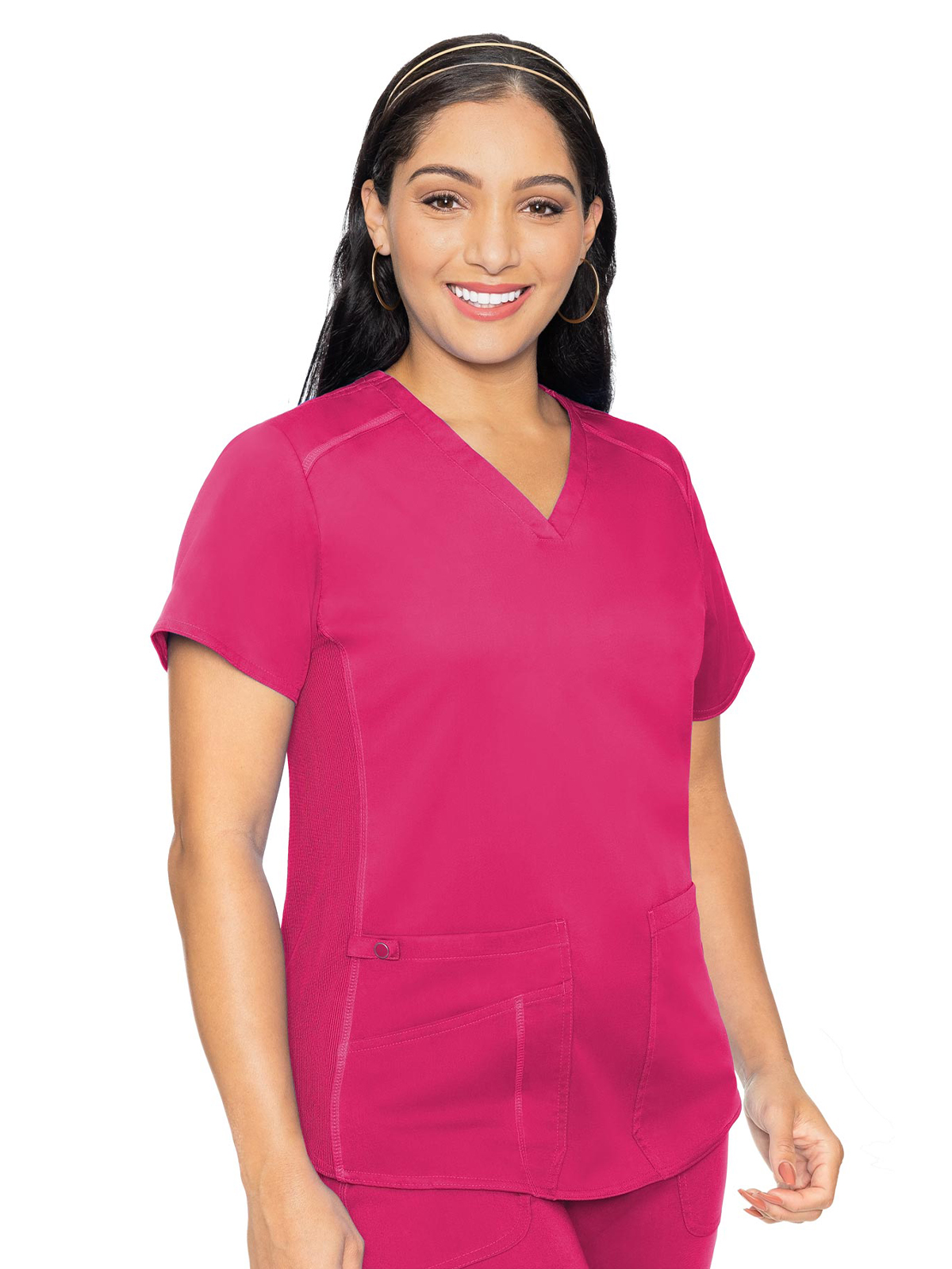 Med Couture - MC Touch - Women's 4-Pocket V-Neck Shirttail Top 19