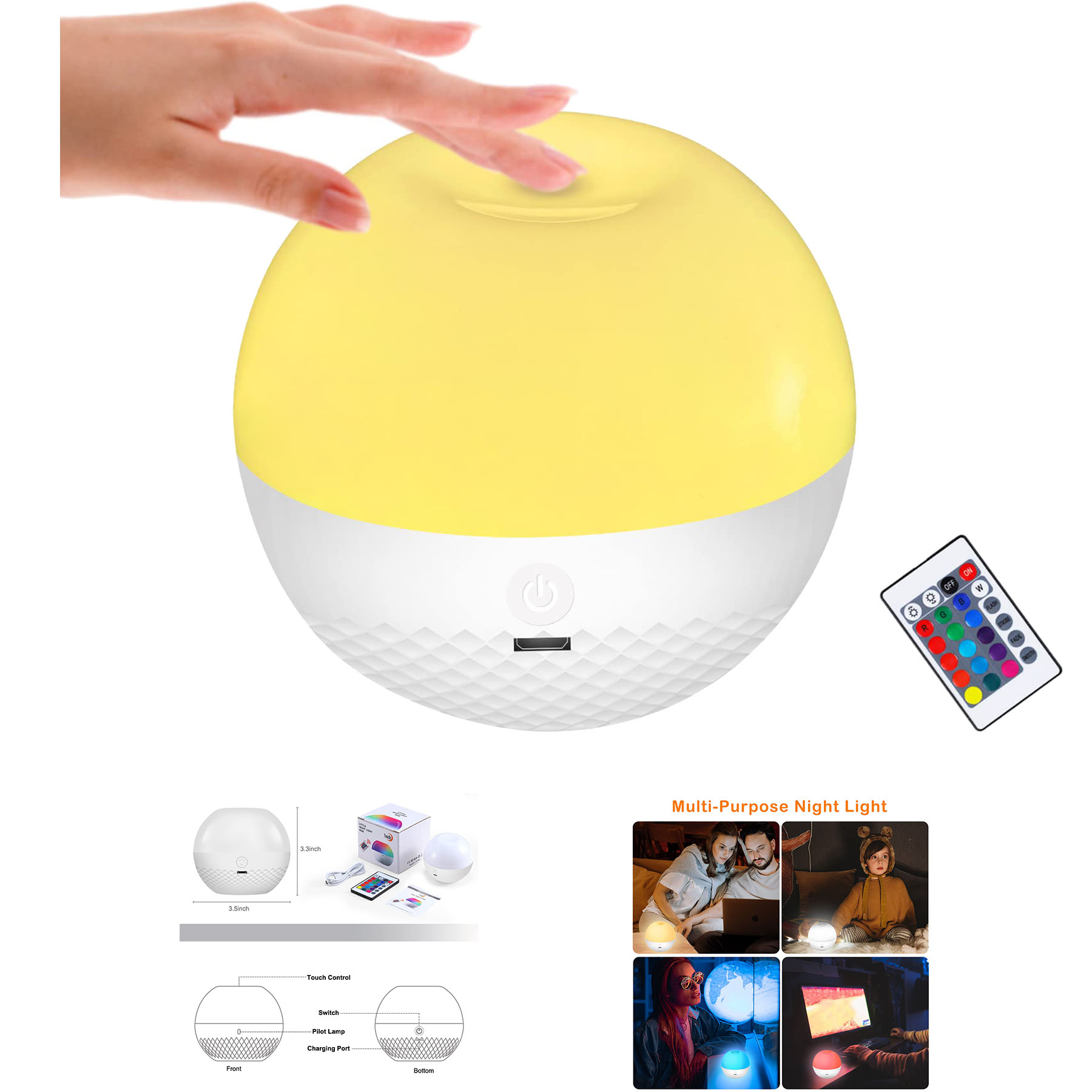 Night Light with Remote Control 2