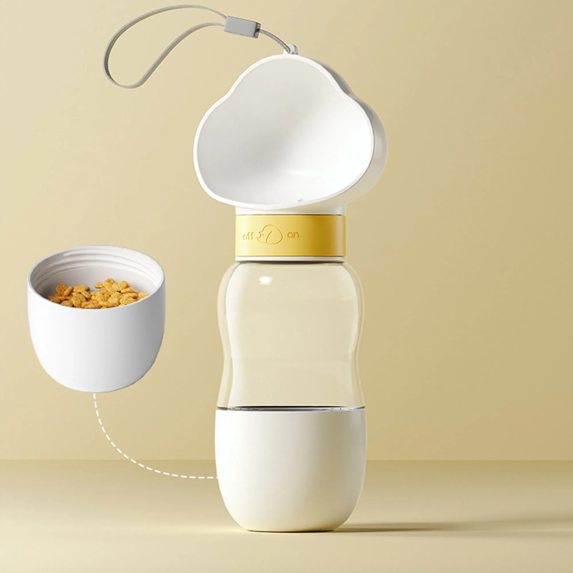 Portable Cloud Design Dog Water And Food Compartment Bottle 6