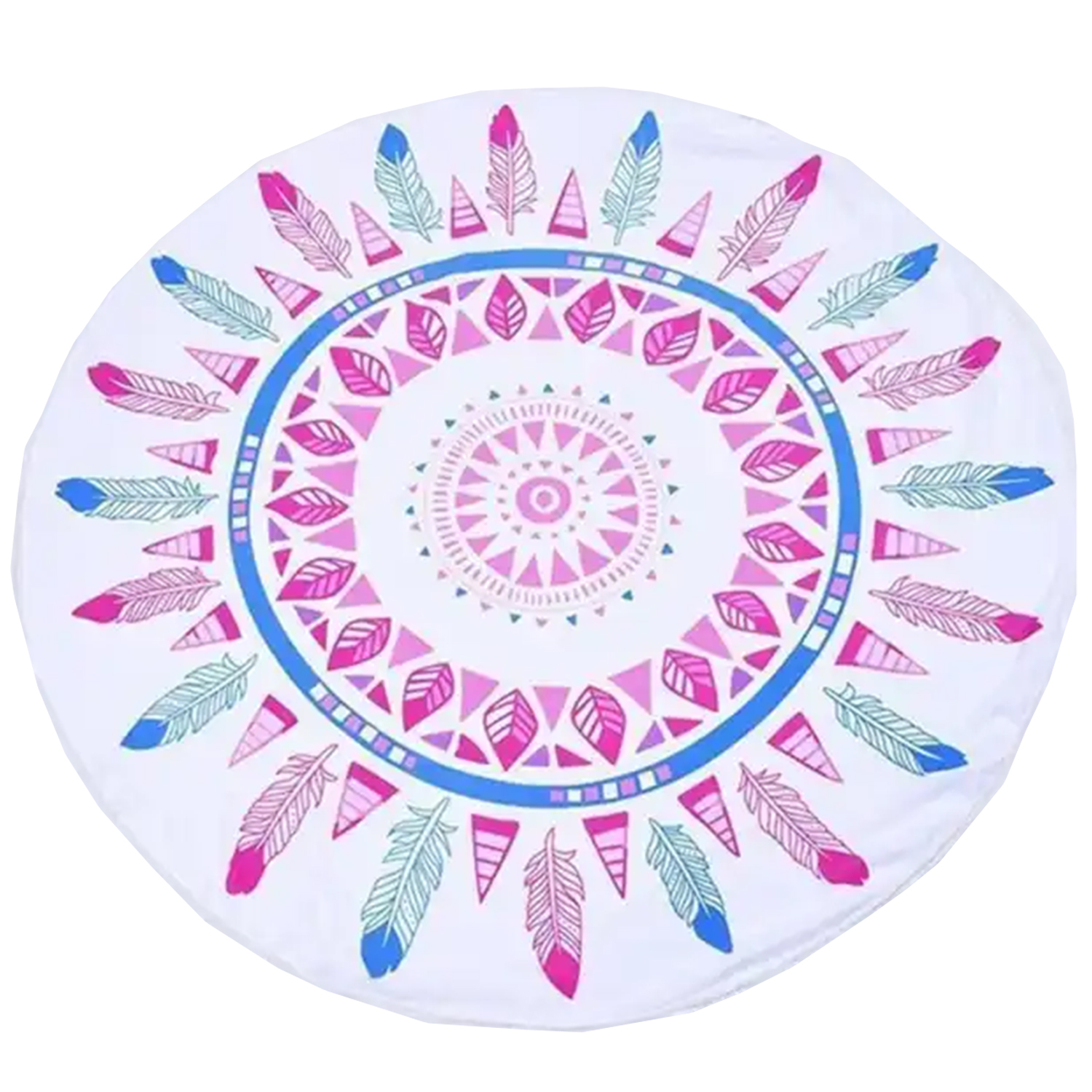59" Round Premium Sublimated Silk Touch Velour Beach Towel 4
